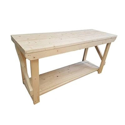 Image of ACORN Wooden Workbench Handmade Heavy Duty Work Table Made From Construction Grade Timber (5ft)