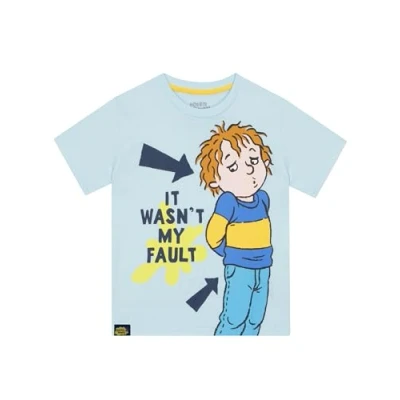 Image of Horrid Henry T Shirt Cotton Tshirt for Boys World Book Day Blue 3 4 Years