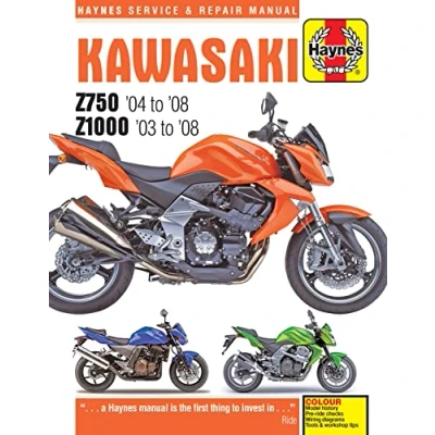 Image of Kawasaki Z750 &amp; Z1000 (03 08) Haynes Repair Manual (Paperback)