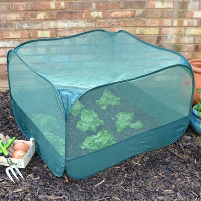 Image of GardenSkill Pop Up Fruit and Vegetable Cage Grow House Plant Crop Protection Bird Net Cover Cloche (1m X 0.75m high, 2)