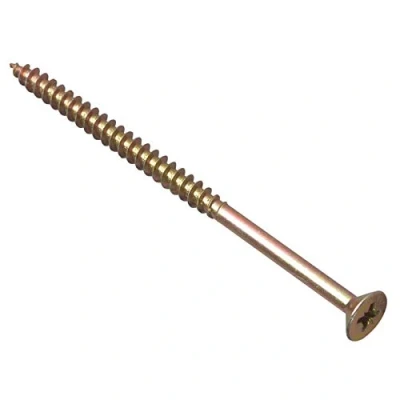 Image of ForgeFix Multi Purpose Single Thread Screws 6.0 x 90mm Zinc Yellow Passivated Box 100