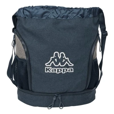Image of Kappa Dark Navy Backpack Bag, Ideal for Children of Different Ages, Comfortable and Versatile, Quality Resistance, 34 x 15 43 cm, Grey/Navy Blue Melange, Estándar,