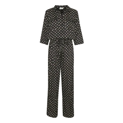 Image of Kaffe Rutie Jumpsuit, Women&#039;s, Size: 6, Black tie/dot aop