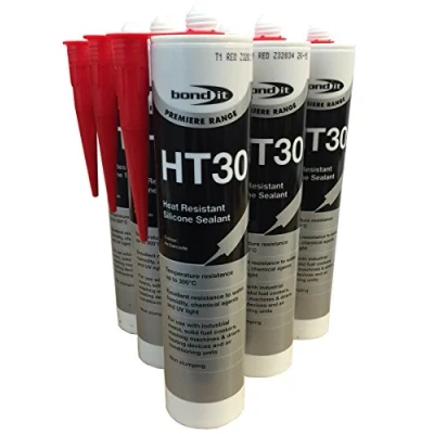 Image of (PACK OF 10) RED HT30 High Temperature Heat Resistance Silicone Sealant