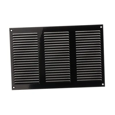 Image of 300x200mm / 12x8&quot; inch Black Metal Air Vent Grille Cover with Insect Mesh Ventilation