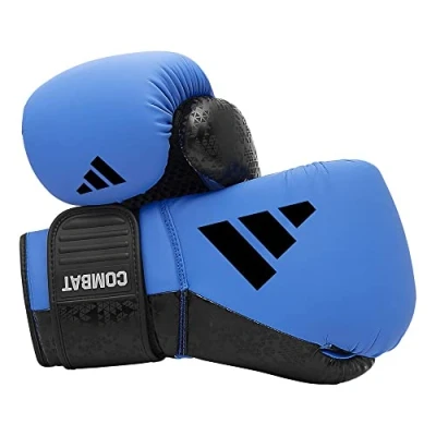 Image of Adidas Boxing Gloves, Training, Sparring, Bag Workouts, For Men, Women, Kids, PU, Strap Provides Wrist Support, Hook, Punch, Combat 50, 8 10 12 14 16oz
