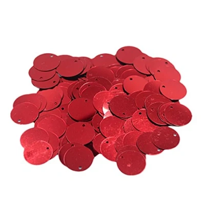 Image of sharprepublic 16mm Mini Tiny Flat Sequins Multi Colors. Loose for Embroidery, Applique, Arts, Crafts and Embellishments 10 Grams Red