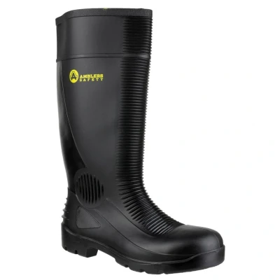 Image of Amblers Safety FS100 WATERPROOF Wellingtons Mens Black Size UK 10.5