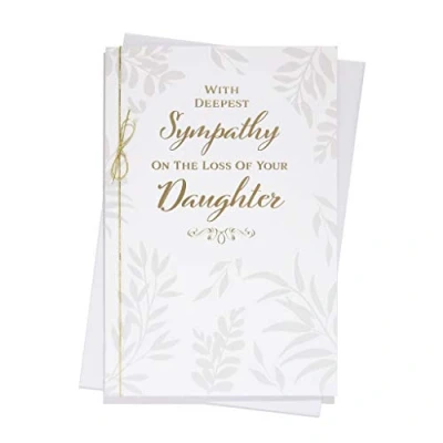 Image of Prelude On The Sad Loss of Your Daughter Gold Foil Embossed Sympathy Card