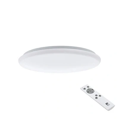 Image of Eglo Lighting Giron Led Flush Ceiling Light White Remote Control Included, Cct EG97526