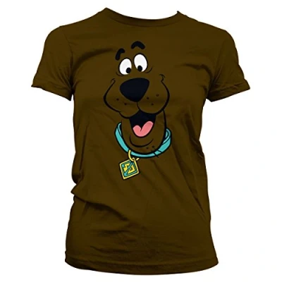 Image of Scooby Doo! Face Official Women T Shirt (Brown), Large