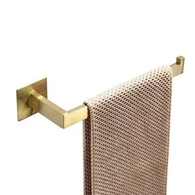 Image of WOMAO Towel Holder Adhesive Gold Brushed Bathroom Rail SUS 304 Stainless Steel for Kitchen Toilet Brass Modern Bath Ring