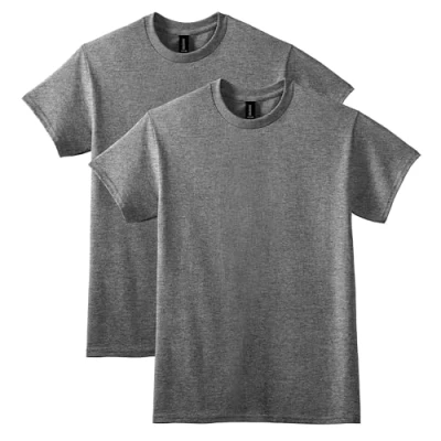 Image of Gildan Men&#039;s DryBlend Adult T Shirt, 2 Pack, Graphite Heather, Medium