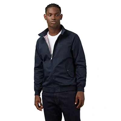 Image of Ben Sherman Mens Harrington Dark Navy Casual Jacket