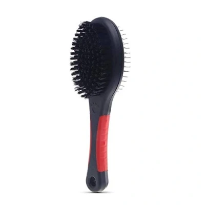 Image of Pet Hair Double Sided Brush for Dogs Cats Puppy Animals Dog Brush, Cat Brushes Grooming 2IN1 Tool (Red)