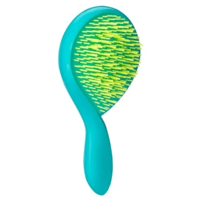 Image of Michel Mercier The Girlie Scented Detangler Brush Painless Kids Hair for Shiny Thick and Curly Candy Apple Purple Pink 1 pc