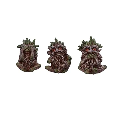 Image of Nemesis Now Three Wise Ents Tree Spirit Figurines, Brown, 10cm