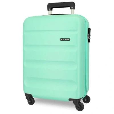 Image of Roll Road Flex Green Cabin Suitcase 38 x 55 20 cm Rigid ABS Combination Lock 35 Litre 2.5 kg 4 Wheels Hand Luggage