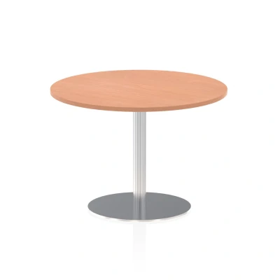 Image of Italia 1000mm Poseur Round Table Beech Top 725mm High Leg