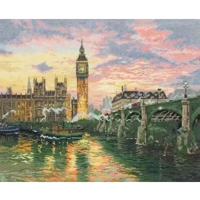 Image of London, the big ben, cross stitch kits, 14ct,24x20 inch,283x220 aida counted kits