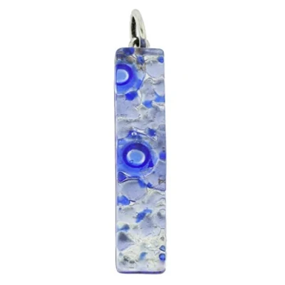 Image of GlassOfVenice Murano Glass Venetian Reflections Stick Pendant Periwinkle