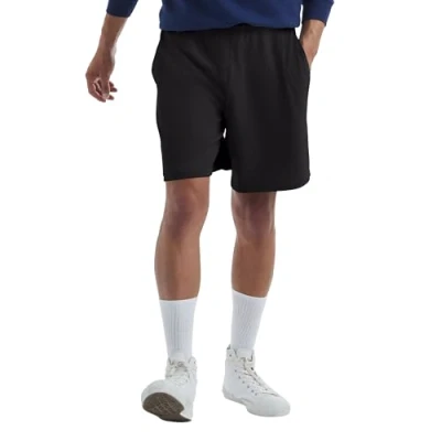 Image of Hanes Men&#039;s Jersey Short with Pockets, Black, XXX Large