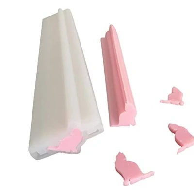 Image of Cat Shape Silicone Soap Mold Mousse Cake Roll Chocolate Gypsum Baking Tool Making Mould, Long Tube Column Mould Column, Candle Clay Craft Mold, Foundant