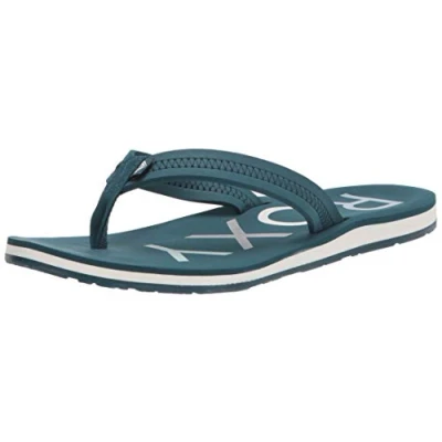 Image of Roxy Women&#039;s Vista Sandal Flip Flop, Teal Exc, 2 UK