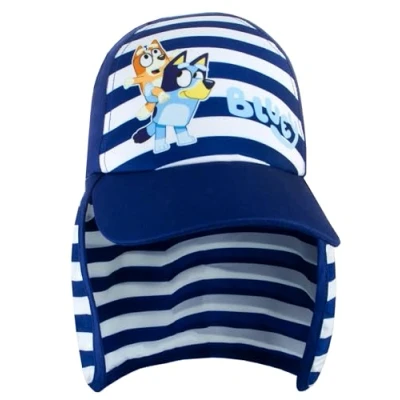 Image of Bluey Hat Bingo Beach for Kids Children’s Sun Hats Official Merchandise One Size Blue