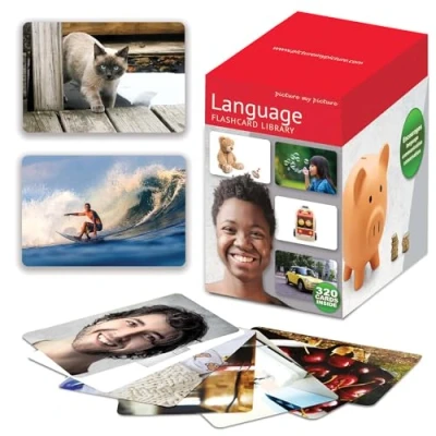 Image of Language Flash Card Library: Emotions, Verbs, Prepositions, Categories, Go Togethers &amp; Opposites Vocabulary Builder Speech Therapy Materials Autism Learning ESL Teaching