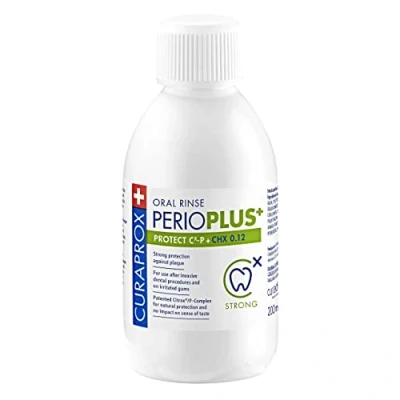 Image of Curaprox Curaden Perio Plus Protect Mouthwash Chx 0.12%, 200ml Antiseptic, Antibacterial, Gingivitis Prevention, Adult Liquid Formula