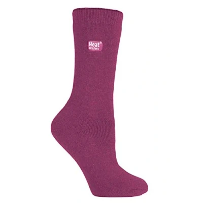 Image of HEAT HOLDERS Lite Ladies Thin Winter Thermal Socks in 5 colours, 4 8 UK 37 42 Eur. (4 Eur, Deep Fuchsia)
