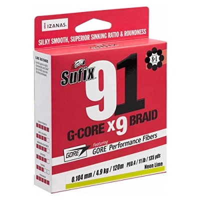 Image of Sufix 91 Braided line Chartreux 0.165mm (150m) fishing
