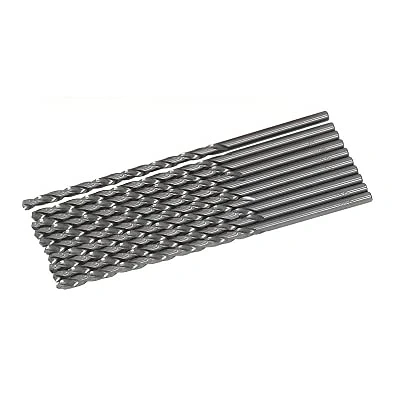 Image of 4.0mm x 119mm Silver Ground Long Series Metal HSS Twist Drill Bits Pack of 10
