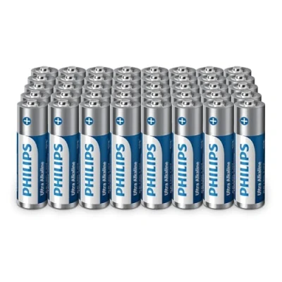 Image of Philips Ultra AA Alkaline Batteries Long Lasting Power for Remotes, Toys and Clocks, Pack of 40