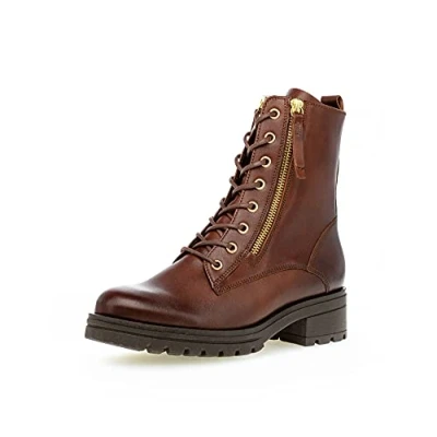 Image of Gabor Women Ankle Boots, Ladies Combat Boots,Removable Insole,Winter Boots,Winter Shoes,Lined,Boots,Half Boots,Brown (Sattel),40.5 EU / 7 UK