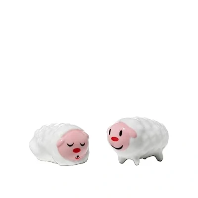 Image of Alessi Tiny Little Sheep Hand Decorated Porcelain Figurines,White, Set of 2