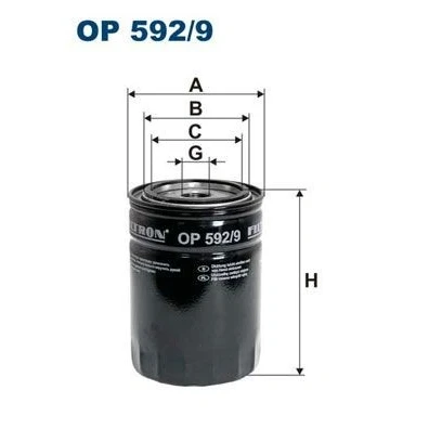 Image of 1109AF, 1109Z7 Oil Filter FILTRON OP 592/9 M22x1.5 Spin on FIAT: Ducato III Platform / Chassis, Van, Minibus