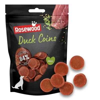 Image of Rosewood Duck Coins for Dogs, Grain Free, High Protein Dog Treats 100g (1 Pack)