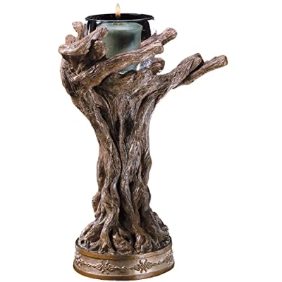 Image of the Noble Collection Lord of Rings Staff Gandalf Grey Candle Holder 9in (23cm) Hand Painted Resin Votive Officially Licensed Film Set Movie Props Gifts