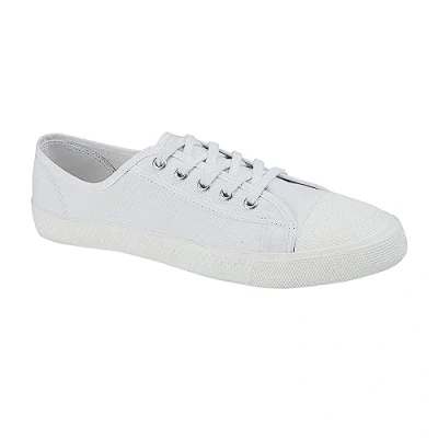 Image of Dek Mens 5 Eye Soft Canvas Plimsol Shoe Size 7 White