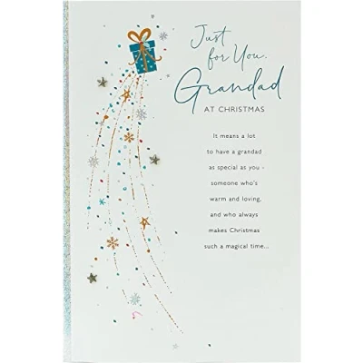 Image of For You Grandad Traditional Foiled Christmas Greeting Card Special Xmas Cards