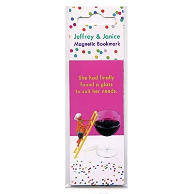 Image of Bold &amp; Bright Hilariously Funny &#039;Found A Glass&#039; Magnetic Bookmark Page Marker Cheeky Birthday Gift Present Perfect Christmas Xmas Stocking Filler Sold by Brainbox Candy