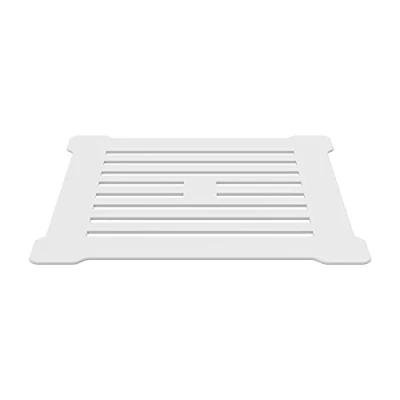 Image of nuie STW004S Modern Bathroom Slimline Shower Tray Waste &amp; Grill Top, 115mm, White/White