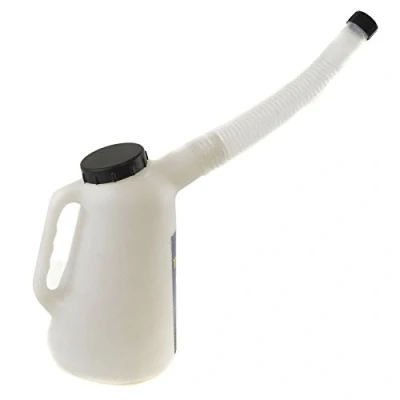 Image of 1L Measuring Jug with Lid &amp; Spout Liquid Diesel Petrol Water Pot Metric Imperial