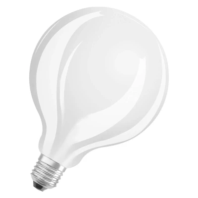 Image of OSRAM LED Star GLOBE125, matte filament lamp in globe shape with 125mm diameter, E27 base, cool white (4000K), 2452 lumen, replaces conventional 150W bulbs, 1 pack