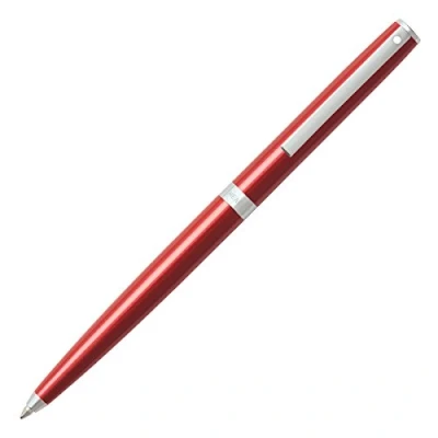 Image of Sheaffer Sagaris Chrome Trim Ballpoint Pen Metallic Red
