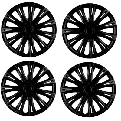 Image of UKB4C 4x Wheel Trims Hub Caps 14&quot; Covers fits Skoda Fabia Citigo Felicia Octavia Black