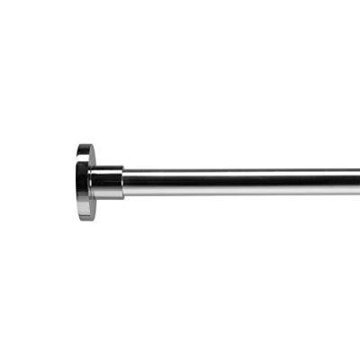 Image of Croydex AD116541 Round Section Shower Curtain Rod With Rings Maximum Length 2500mm Chrome