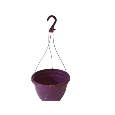 Image of The Flowerpot Men 27CM PLASTIC HANGING POTS BASKETS PLANTERS X3 (x3, Purple)